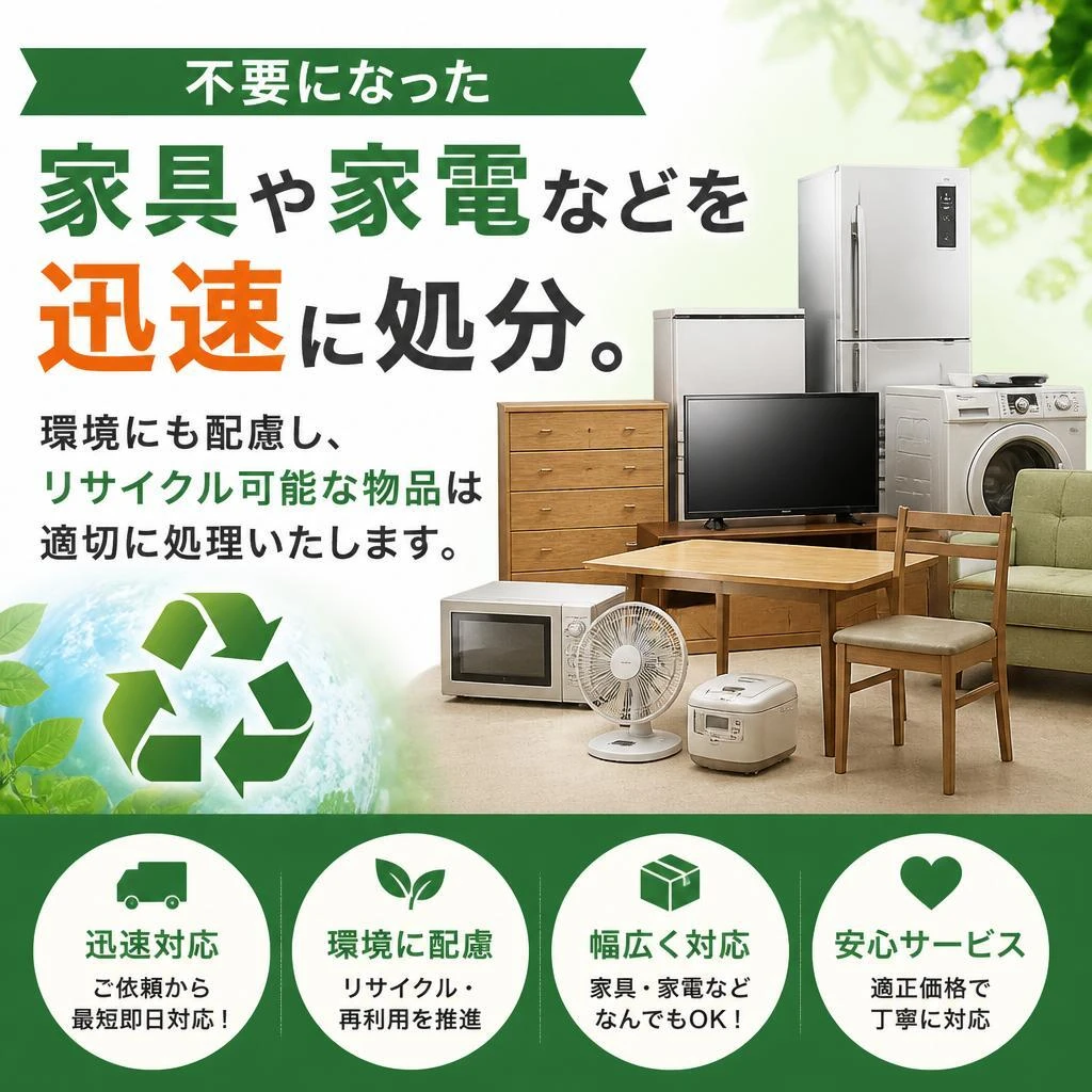 不用品処分もお任せ